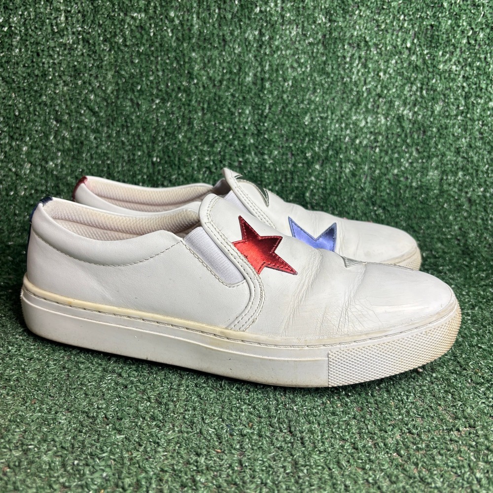 G/FORE Disruptor Stars Leather Slip On Spikeless Golf Shoes Snow White Womens 9